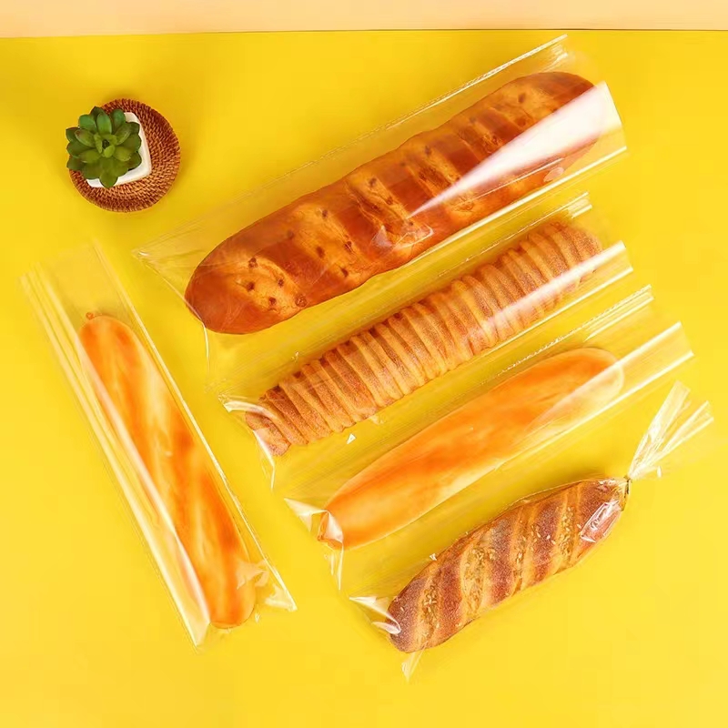 Packaging Selling  Bread Bag Small Plastic Food Package Customized Film Bread Sandwich Packaging Bag Printing Disposable Snack Opp Bags